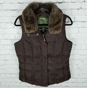 EDDIE BAUER | removable collar down puffer vest gilet